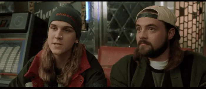 Jason Mewes and Kevin Smith as Jay and Silent Bob in Dogma